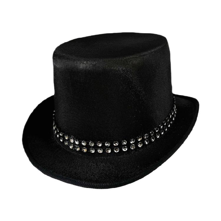 

Popular Ceremony Hat for Cosplay Party All Matching Magicians Hat Stage Performers Fedoras Hat Adult Formal Event Hat 1 чорний
