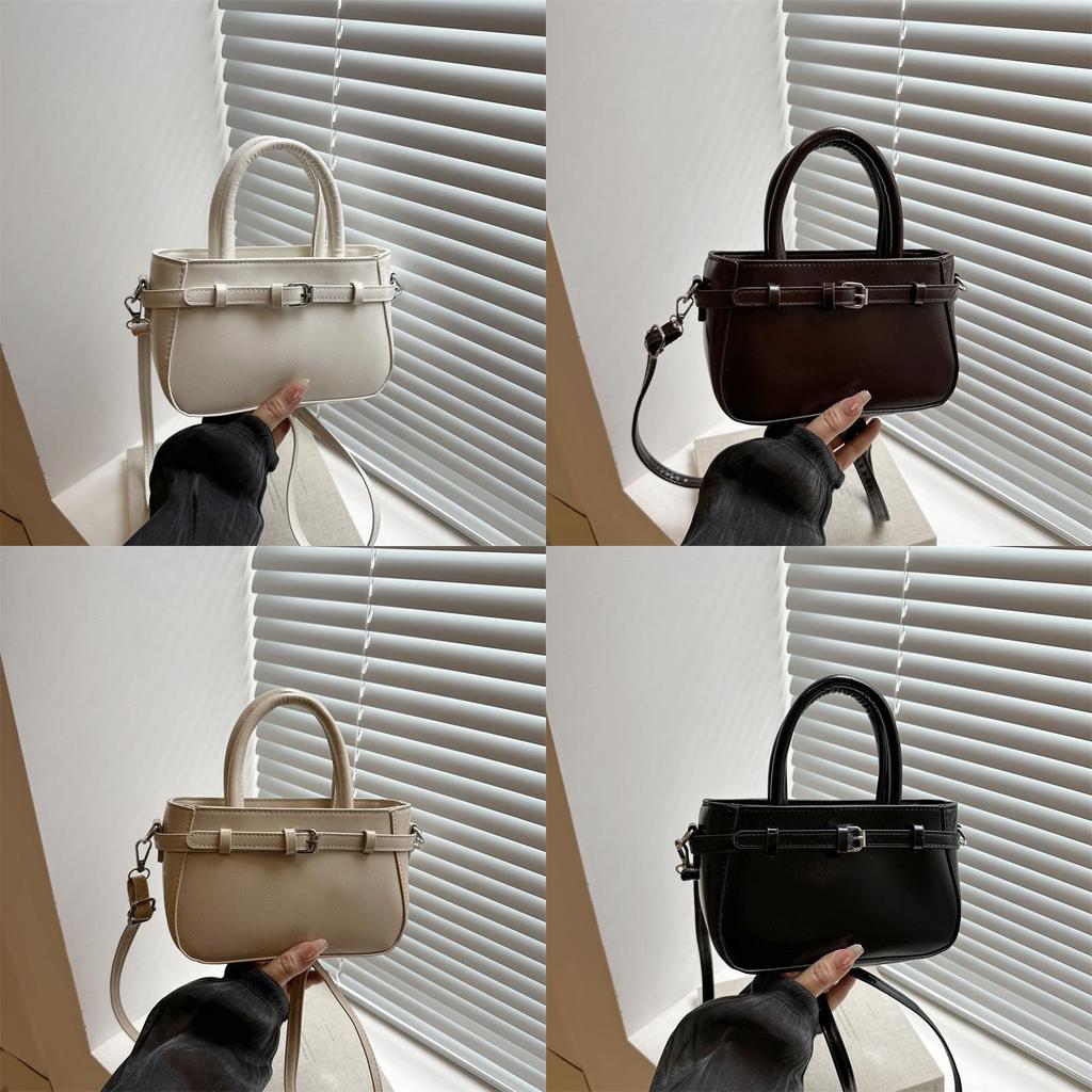 Womens Pu Small Square Bag With Top Zipper And Internal Phone Pocket For Daily Use