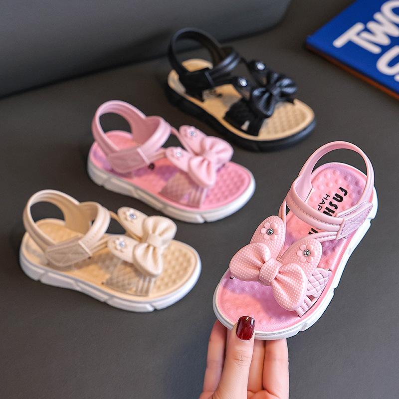 Childish Cute Sandals For Summer, Fashionable Girls' Beach Princess Slippers