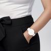 CALVIN KLEIN Fashion Series Watch Quartz Movement Ceramic Strap 35mm White Dial Women's Watch 30 Meters Waterproof 25100072