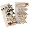 6-Piece Retro Korean Style Hair Clip Set with Bear, Pearl, Rhinestone, and Fairy Designs