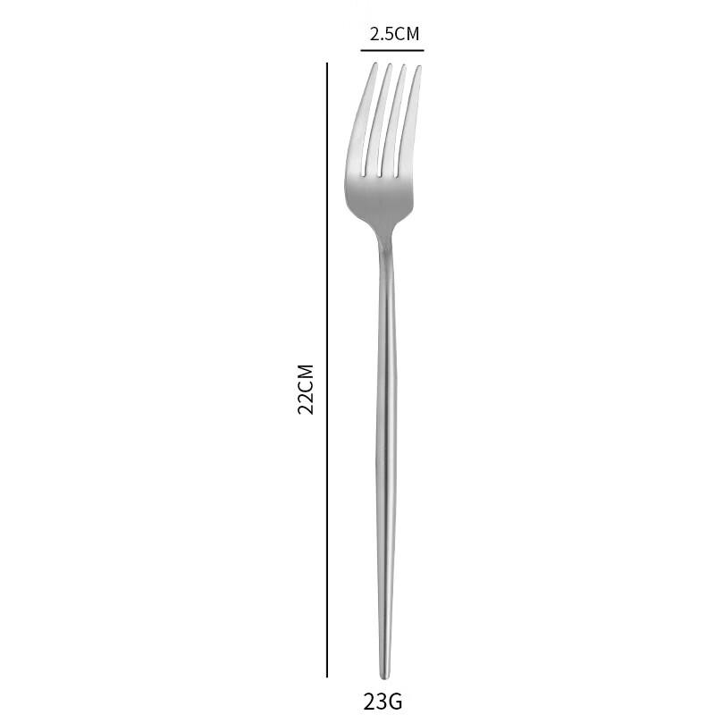 Abay 304 Stainless Steel Golden Portuguese Dinner Forks Set