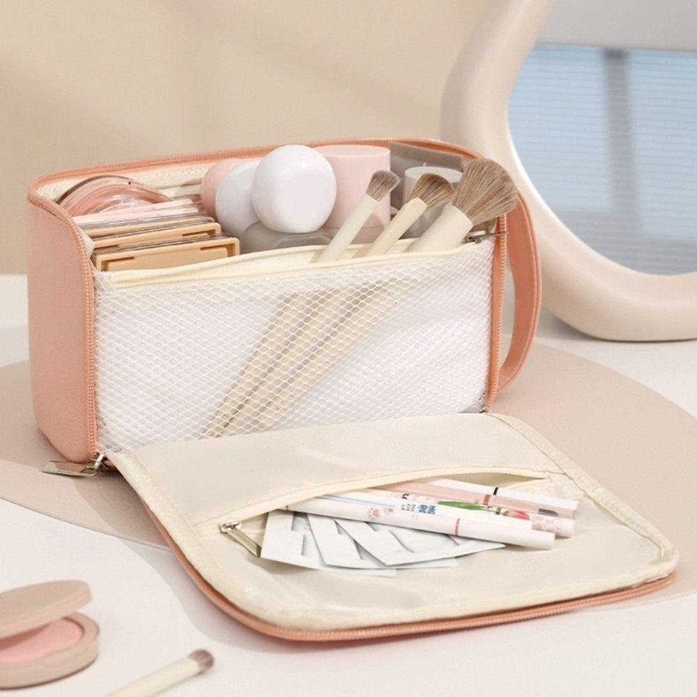 Waterproof Cosmetic Storage Bag Large Capacity Toiletry Bag Handheld Makeup Bag  Makeup Case