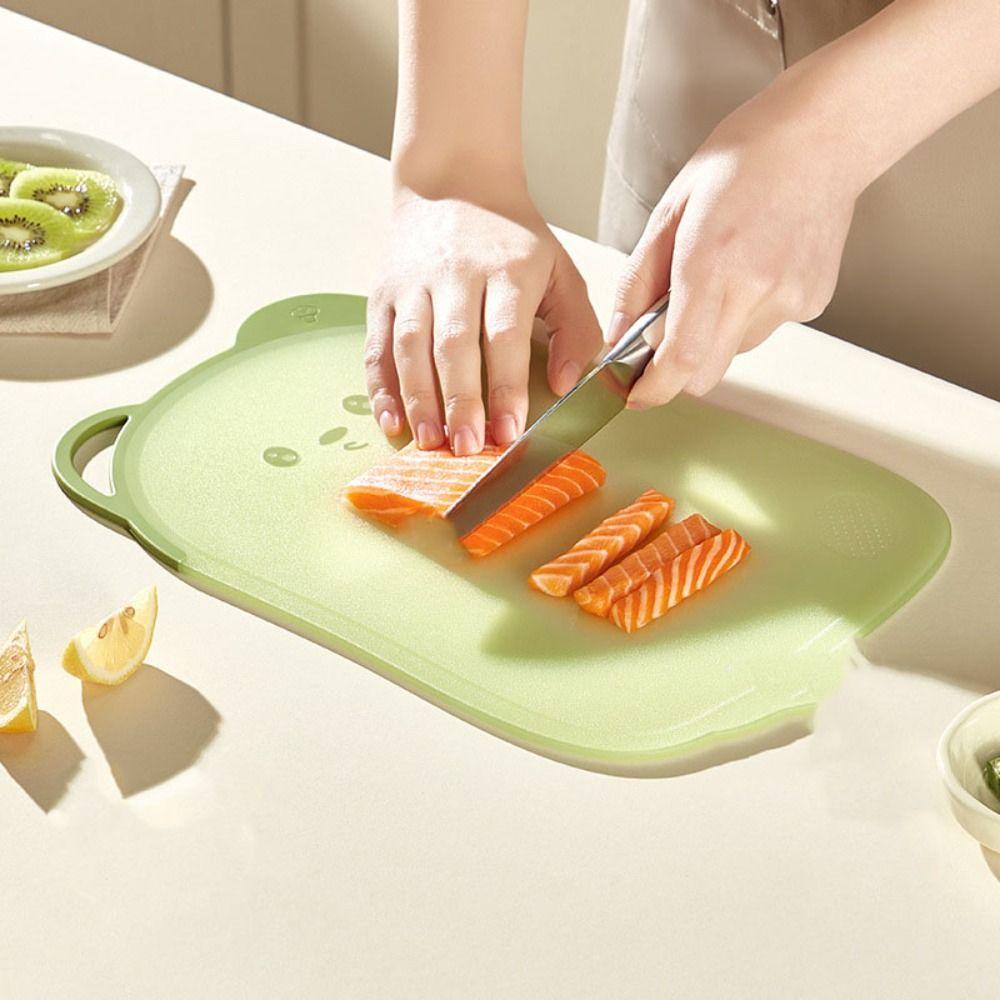Kitchen Tools Bear Chopping block Plastic Silicone Cutting Board Anti slip Food Grade Food Cutting Board Vegetables