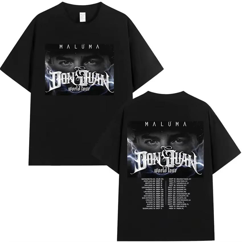 Rapper MALUMA 2026 Album Grafik T-Shirt Herren Damen Hip Hop Retro Stil Kurzarm T-Shirt Mode T-Shirts Streetwear