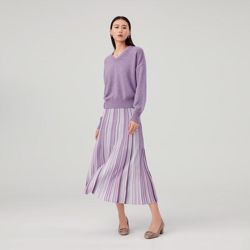 OVV Women s Gradient Pleated Wool Knit Skirt L