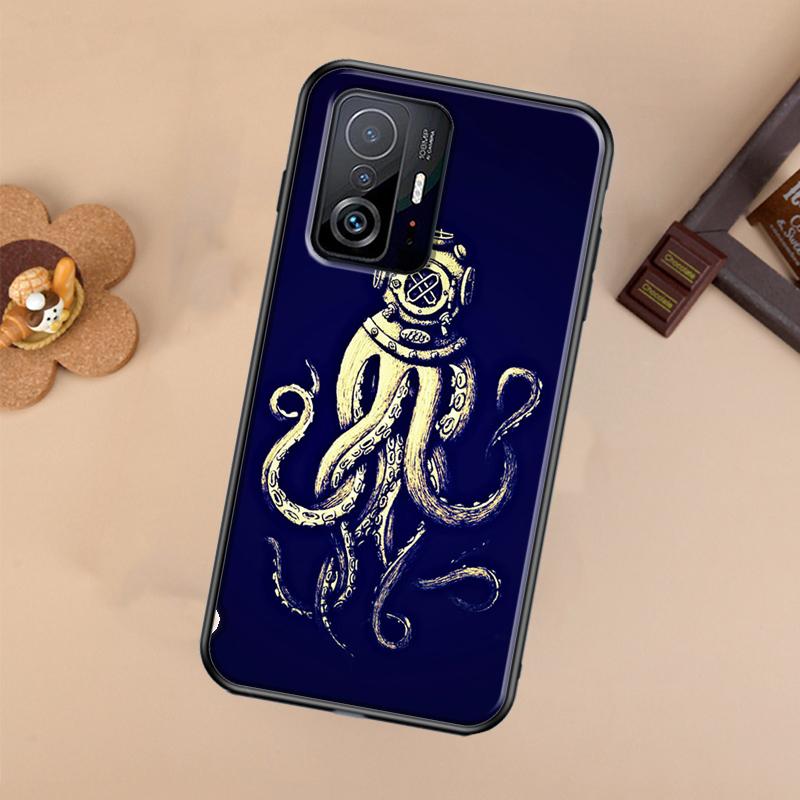 Marine Life Ocean Octopus Case For Xiaomi POCO X7 X6 X5 X3 Pro F3 F5 F6 M6 Pro 13 14 Ultra 11T 12T 13T 14T Pro Cover