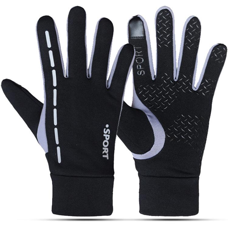 Outdoor waterproof gloves winter touch screen windproof and warm riding mountain climbing skiing, running cold proof anti slip