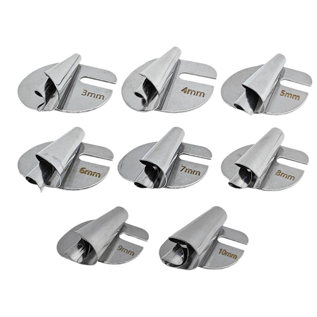 Sewing Rolled Hemmer Foot 3mm-10mm 8 Sizes Wide Rolled Hem Sewing Machine Presser Foot Seam Guide for Sewing Machine