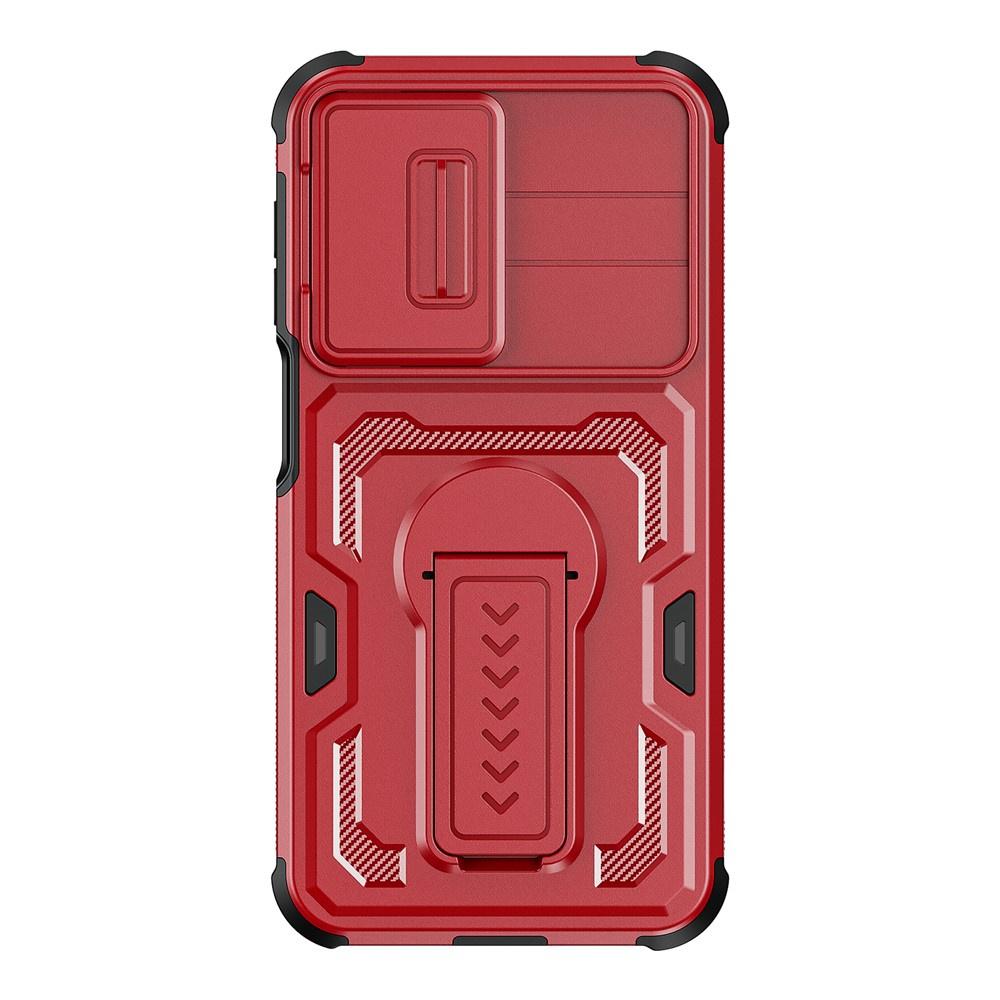 Armored case for Samsung Galaxy A27 5G, with camera shutter, red