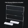 10PCS/Set Self Adhesive Label Sign Shelf Transparent Label Display Stand  Office Use