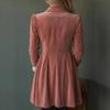 Women's Turn Down Collar Long Sleeve Velvet Blazer Coat Loose Fit Elegant Embroidered Victorian Jacket