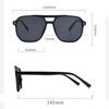 Men Double Bridge Aviator Sunglasses Korean Style Irregular Polygon Large Face Slimming Sun Glasses UV Protection Driving Outdoor Eyewear