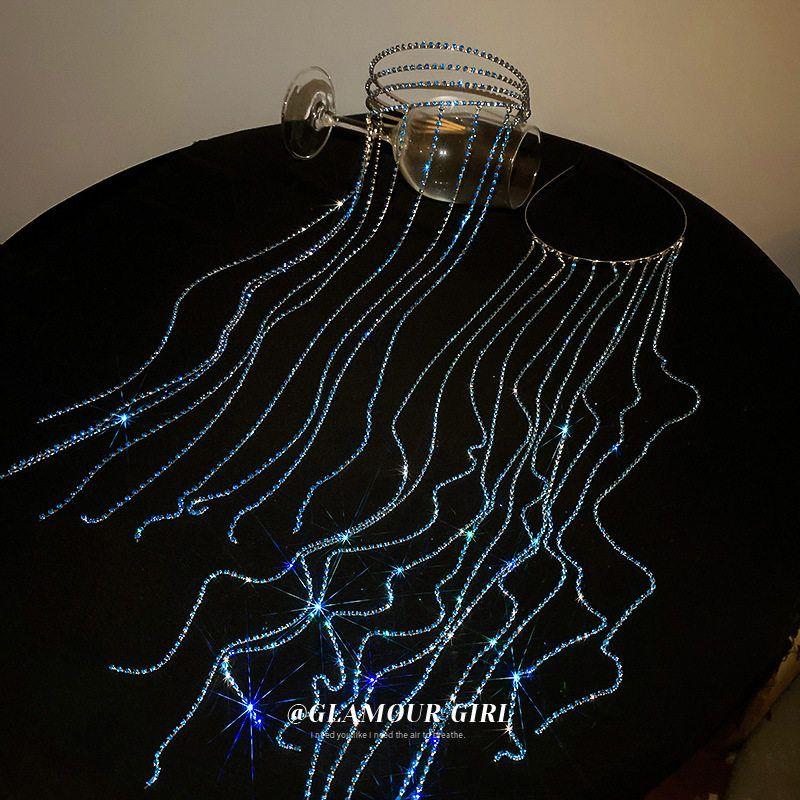 Exaggerated Court Style Elegant Graceful Rhinestone Chain Hairband