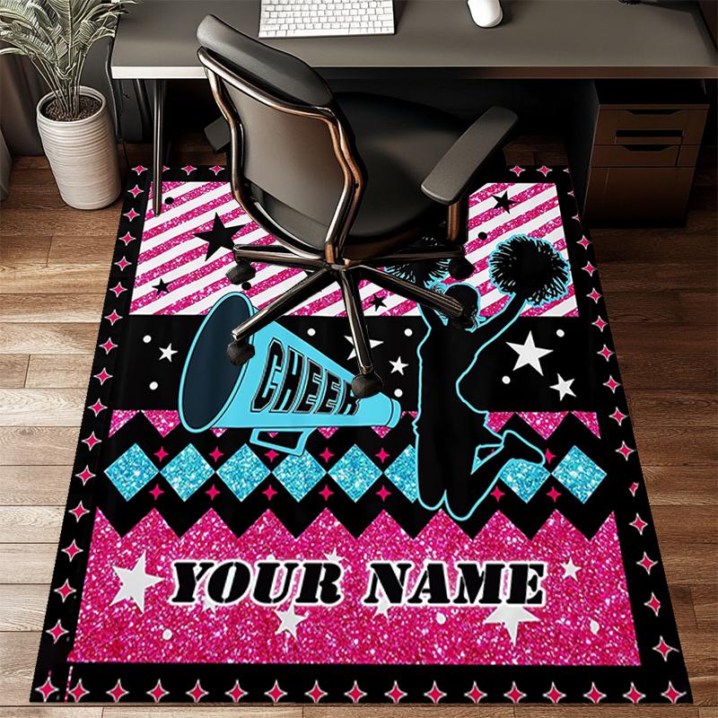 1PC Custom Name Spirit Poster Theme Floor Mat Ideal for Living Room, Game Rooms, Office, Bedroom Floor Mat Playful Design