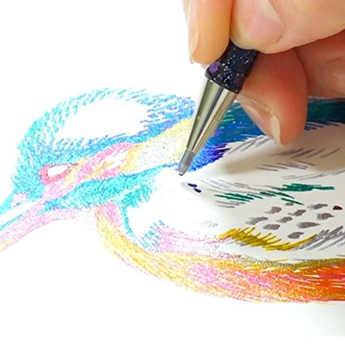 Pentel Hybrid Dual Metallic Liquid Gel Roller Pen YK110/8-M - 8 Count (Pack of 1) 16 Glittering Metallic Colors