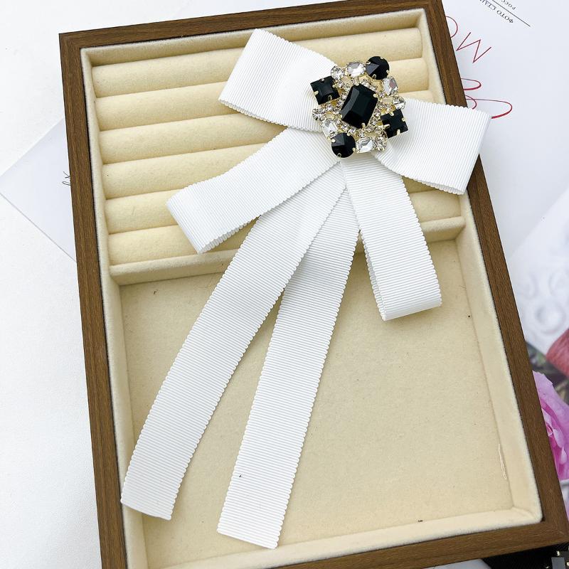 Винтажная лента Брошь галстук-бабочка Траурная корсажная брошь Заколки для воротника рубашки Женский галстук Ювелирные аксессуары