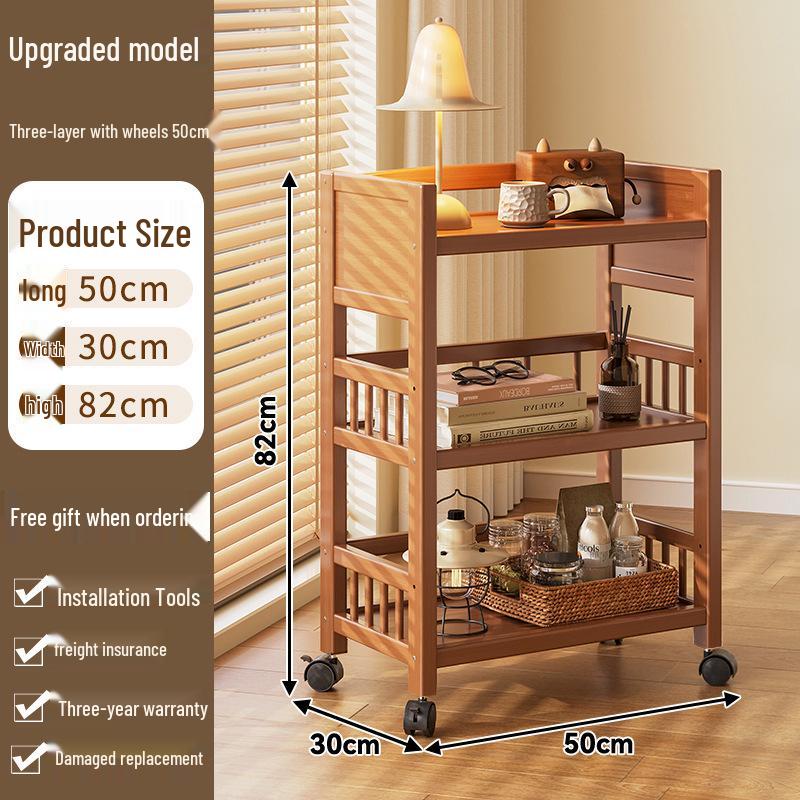 Többszintű mobil tárolóállvány: Álló, többfunkciós kocsi nappalihoz és háztartási cikkekhez.