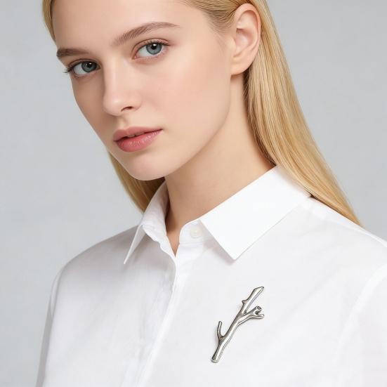 Takvormige Bloemeninsteek Broche DIY Bloemenboeketten Houder Reversspeld voor Verse of Gedroogde Bloemen Metaal