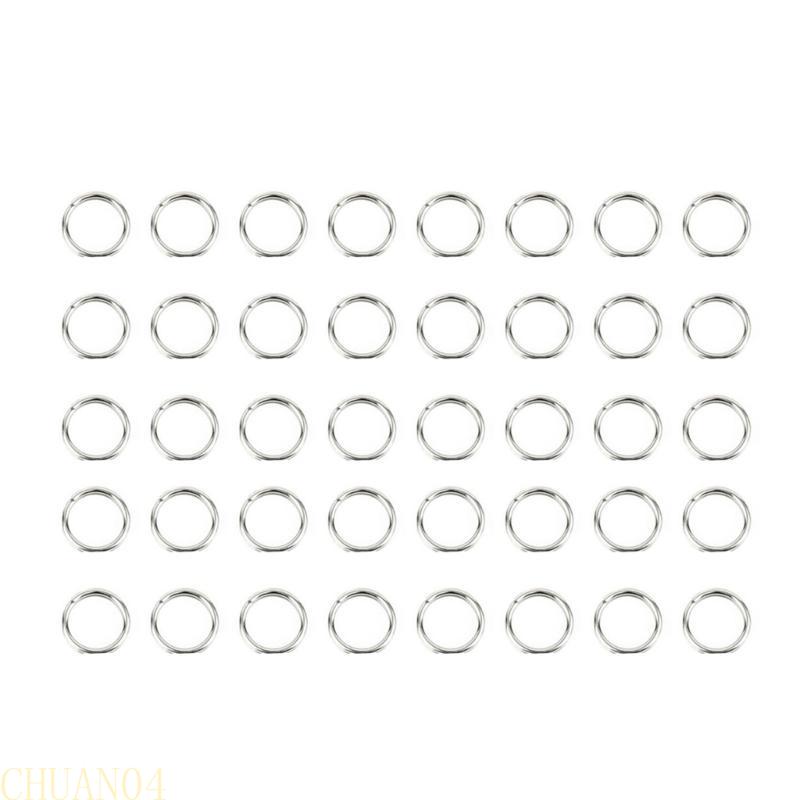 A1A2 500Pcs High Strength Fishing Split Rings Double Rings Connector Heavy Duty Lures Rings High Carbon Spring Steel Split Rings
