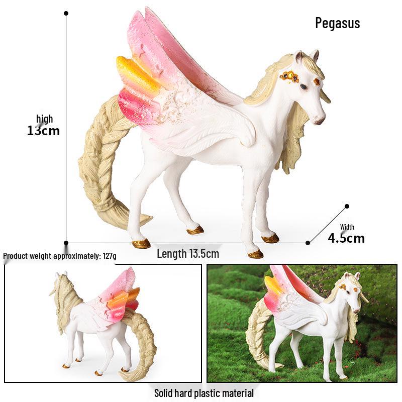 Realistic Pegasus Unicorn Horse Figurine Children's Educational Toy and Gift