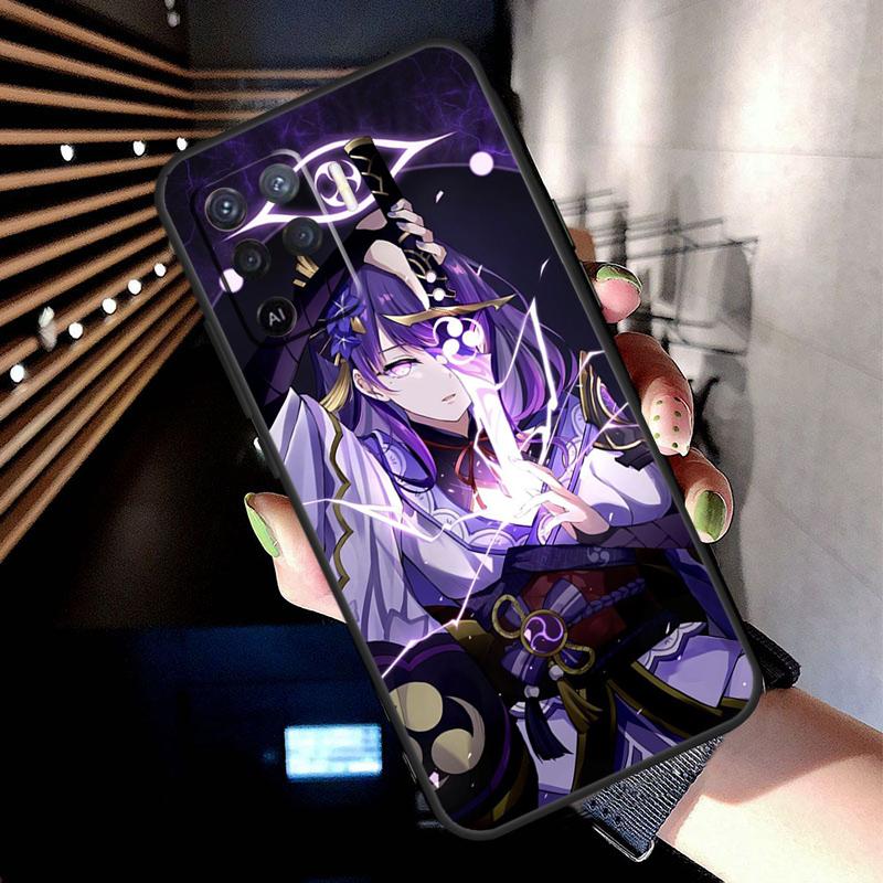 Genshin Impact Raiden Shogun Case For Oppo A78 A98 A18 A38 A58 A60 A80 A40 A77 A57 A17 A74 A54 A94 A96 A76 A16 A15 A5 Pro