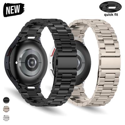 Metal Quick Fit Band for Samsung Galaxy Watch 7/6/5 44mm 40mm 6classic 47mm 43mm 5 Pro 45mm NO Gaps Bracelet Galaxy Watch Strap
