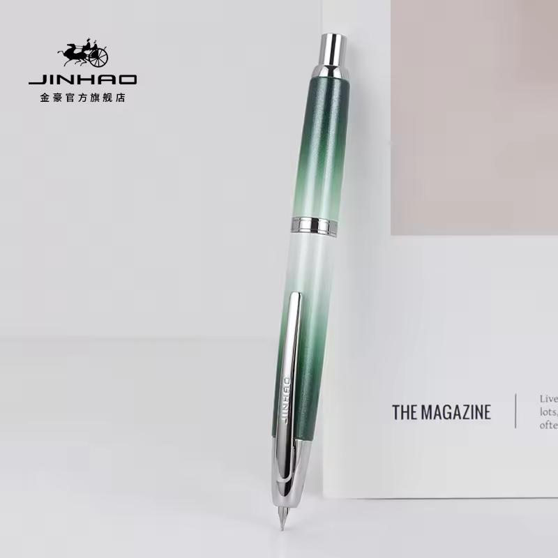 

JINHAO 10 Висувна пір яна ручка EF F Метал Матовий Натиск Письмо Чорнило Найкраща Якість з Конвертером Канцелярські Шкільне приладдя EF Nib(0.38MM)