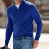 Autumn Winter Men's Knit Pullovers Solid Color Half Zipper Sweaters Men Oversized Breathable Streetwear Knitted Sweater