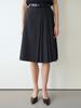LEIE Della Side Pleated Skirt Navy