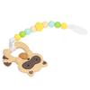 Baby Cartoon Teething Toy Food Grade Silicone Infant Chew Toy   Shape and Chain Design