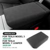 Italian Top Suede Armrest Box Protective ABS Cover Trim for Tesla Model Y Juniper 2025 2026 2027 Model 3 Highland 2024-UP
