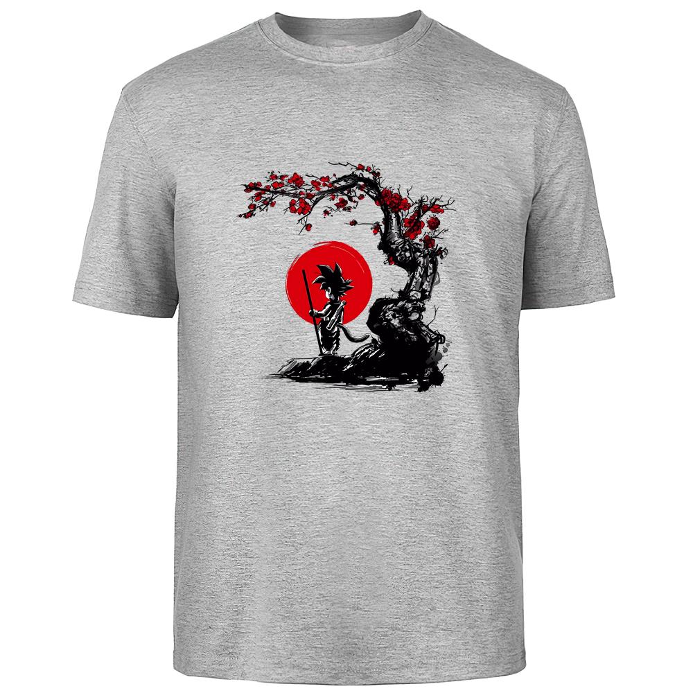 Kreativní Retro Potisk Goku Letní Pánské 100% Bavlna Pohodlné Prodyšné Ležérní Módní Tričko Pánské Outdoor Street Wear