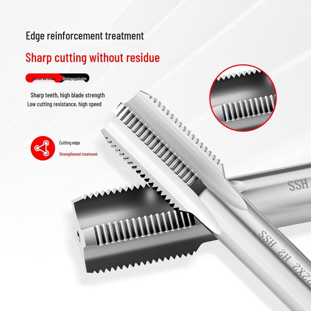 Non-standard Thread Machine Tap, Straight Flute, Sizes M15-M19 with Pitches 0.5-1.5.