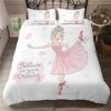 Set Copripiumino Ragazza Danzatrice di Balletto Cartone Animato Ballerine Set Biancheria da Letto per Bambini Adolescenti Microfibra Matrimoniale Queen King Copripiumino