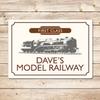 Cartello Metallo Vintage Personalizzato Treno a Vapore Retrò Decorazione Murale Regalo Man Cave