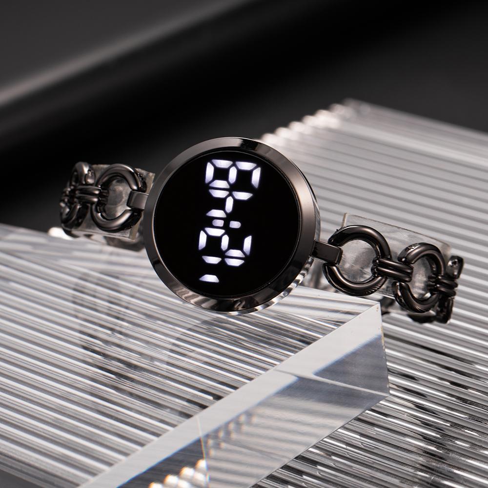 Women's Fashion Small Simple Touch Screen Chain Watch Women Steel Belt Student Bracelet Electronic Women Fashion Watch