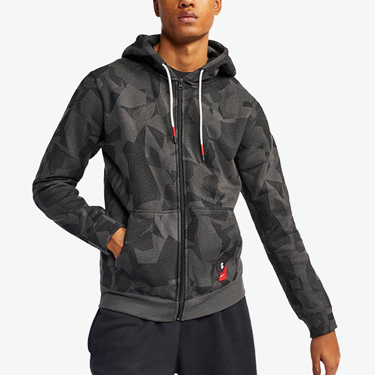 Nike Kyrie Basketball Sports Fleece-Lined Jacket Men Jacket Gray AJ3386-010