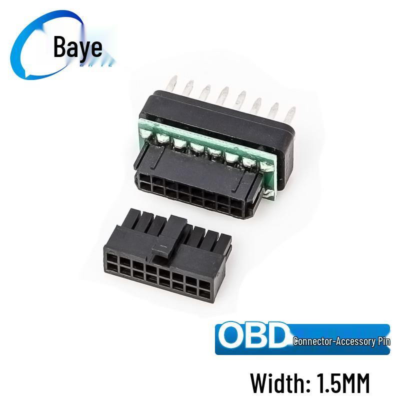 Automotive OBD-II 16-Pin Metal Interface Connector Plug