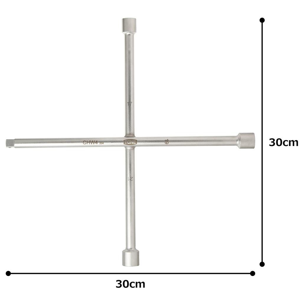 TONE Cross Wrench 17 x 19 x 21mm wrench size CHW4, 12.7mm (1/2") drive,