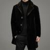 Winter Men's Gentleman Elegant Mink Fur Long Coat High Quality Artificial Fur Jacket Thickened and Warm