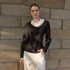 Waiwaiaiem Yy_Slim Contrast Color Design Top