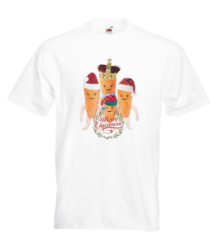 Adults Kevin Carrot Family Merry Christmas Xmas Unisex White TShirt 2XL