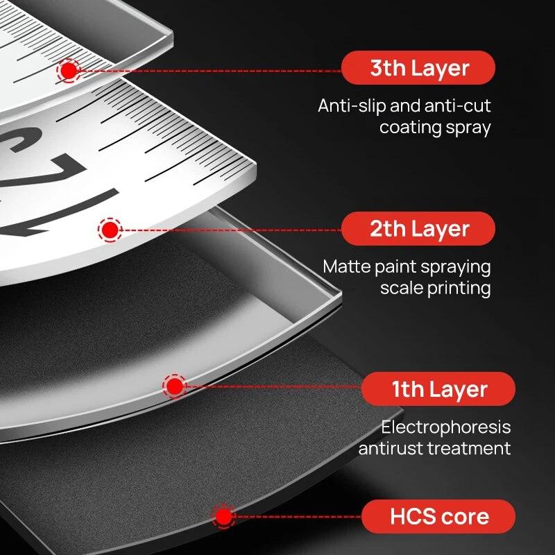 Mini Meter Ruler Measuring 5M Stainless Steel Self Locking High Precision Measuring Rule Tool Steel Tape Measure