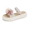 Flower Platform Slippers Women's Wear 2025 New Summer Versatile Women's Flat Bottom Non-slip Student Fashion Beach Sandals