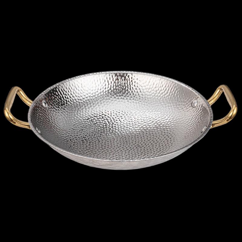 Lilang Hammered Stainless Steel Dry Pot Casserole