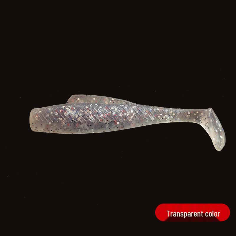 Schwimmender T-förmiger Weichköder: Schwarzer Bionic-Köder für Barsch, Mandarinfisch und Wurzelfisch