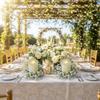 4Pcs Floral Wreath Candle Rings Wreaths, Artificial Gypsophila Flowers Candle Rings Garland for Pillar Centerpiece Party Table Decor