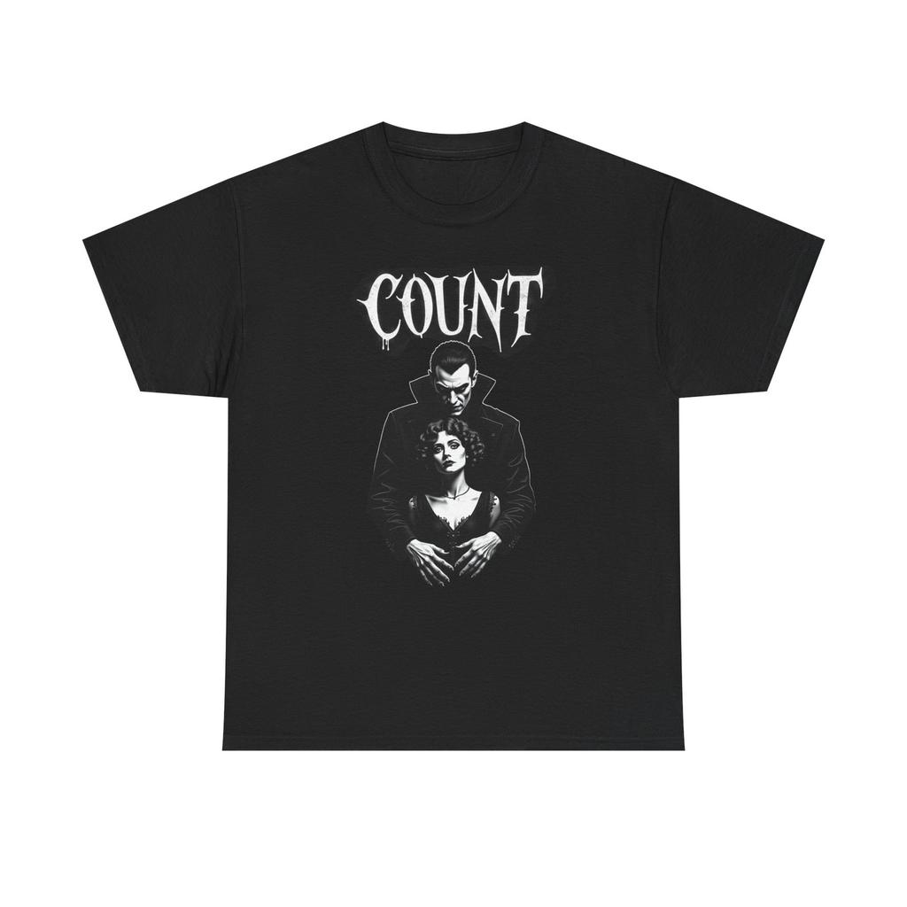 Unisex shirt Cotton Oversize Large Size Gothic Count Unisex Heavy Cotton Tee - Halloween T-Shirt, Graphic Tee