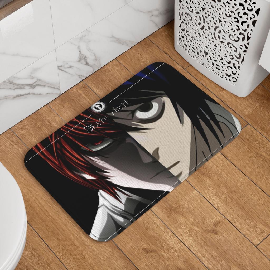 Deathes Anime Note Front Floor Door Entrance Welcome Mat Indoor Bath Kitchen Doormat Bedroom Carpet Rug Footpad